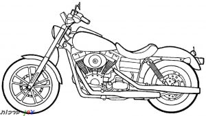 דף צביעה אופנוע עם 2 גלגלים 1jpg