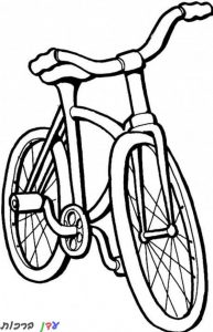 דף צביעה אופניים קדמי 1jpg