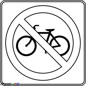 דף צביעה האוסר על אופניים 1jpg
