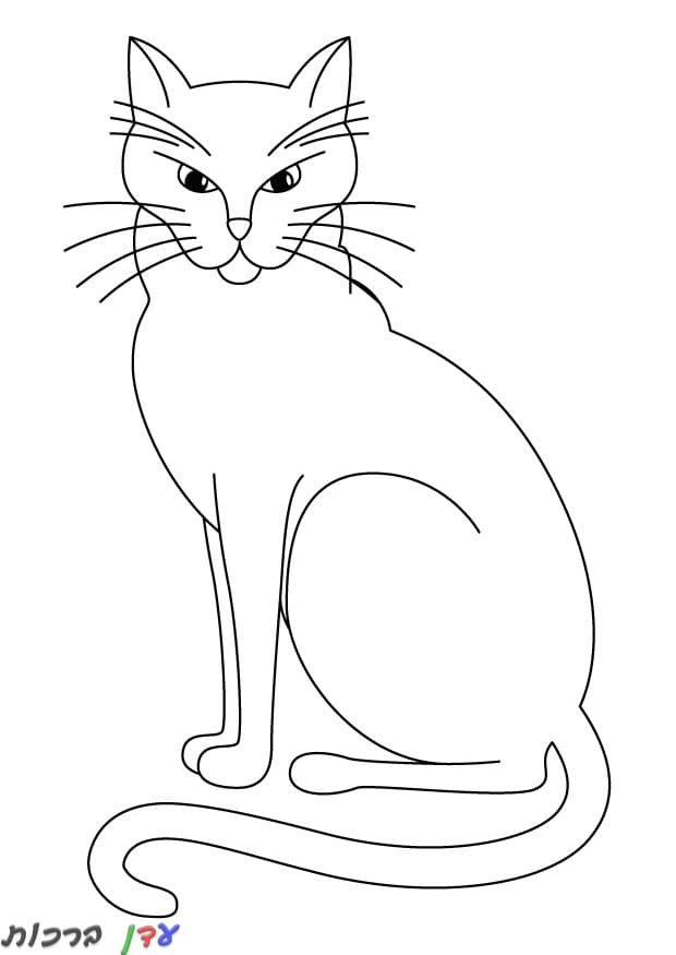 דף צביעה חתול עם גאווה 1jpg