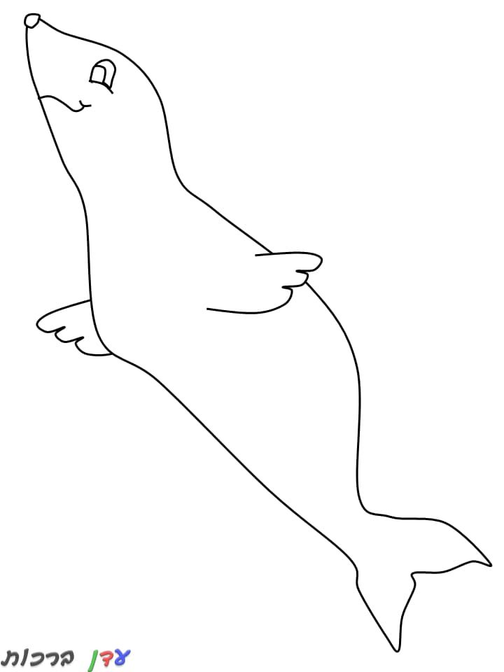 דף צביעה כלב ים מעופף 1jpg