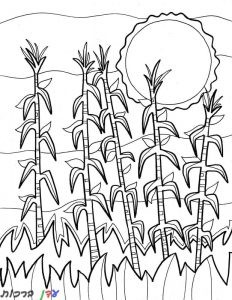 דף צביעה סתיו ושלכת צמחים 1jpg