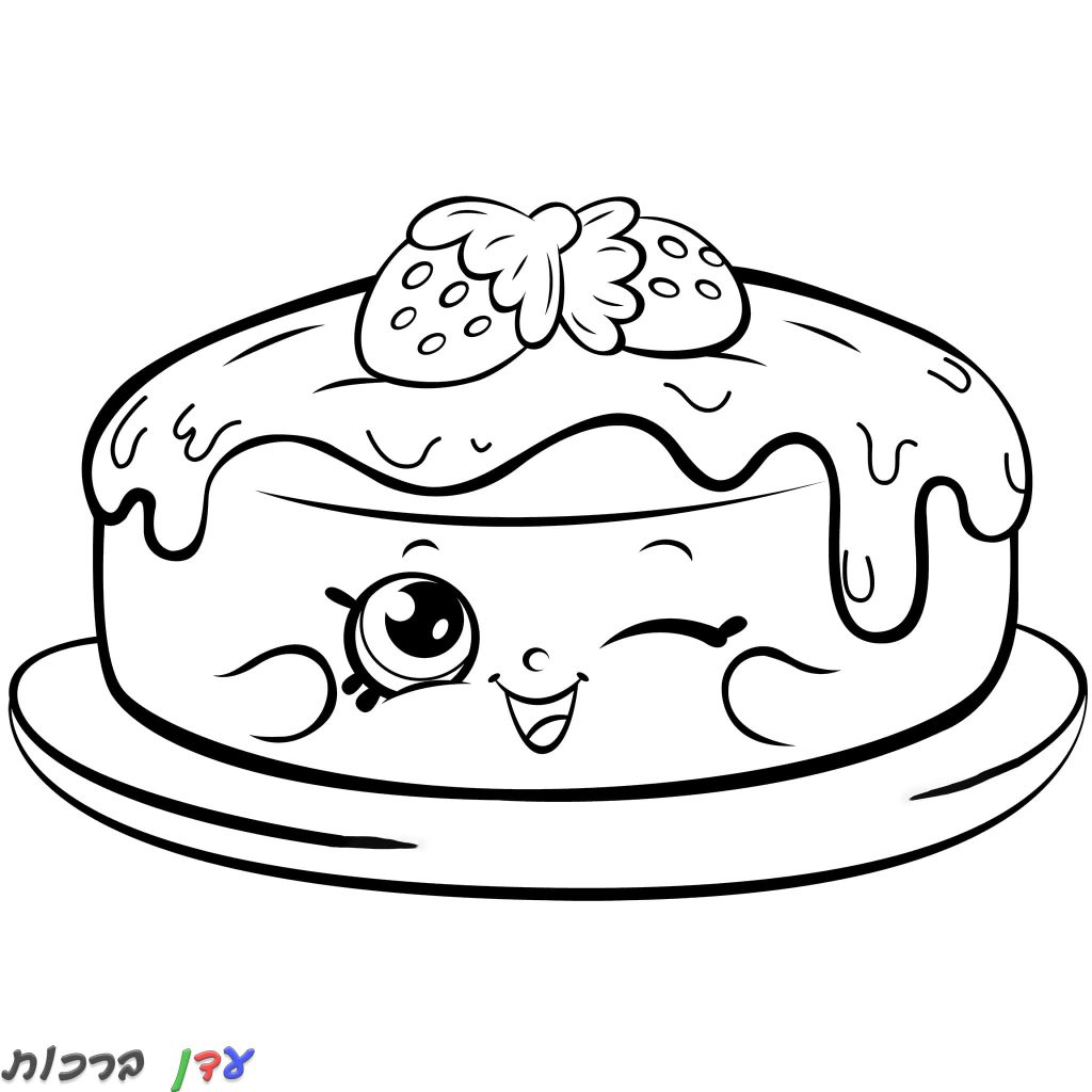 דף צביעה עוגת יום הולדת קורצת 1jpg