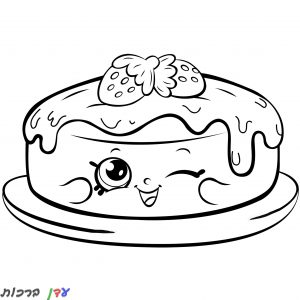 דף צביעה עוגת יום הולדת קורצת 1jpg