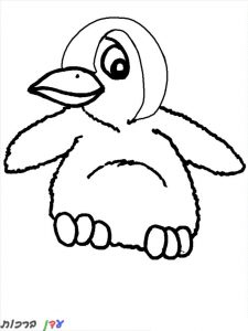 דף צביעה פינגווין תינוק 1jpg