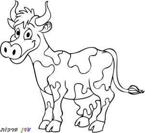 דף צביעה פרות מחייכות 1jpg